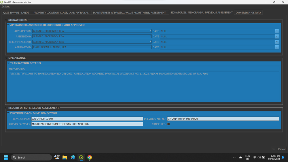 QGIS-TMVARI / RPTACS screenshot 1