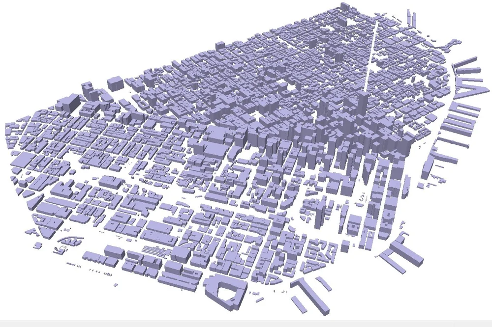 Building footprints in 3D